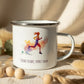 Stride Steady Spirit Calm Enamel Mug – 12oz Female Runner Line Art Mug
