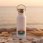 Sun Sea Serenity Metal Water Bottle – 500ml Stainless Steel Insulated Flask with Retro Sunset Ocean Design