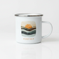 Sunset Soul Enamel Mug – 12oz Layered Ocean & Sunset Mug