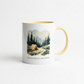 Tents Trails Freedom Ceramic Mug – Watercolour Camping in Nature Design