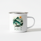 Wander Wild Breathe Easy Enamel Mug – 12oz Watercolour Hiking Mug