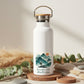 Wander Wild Breathe Easy Metal Water Bottle – 500ml Stainless Steel Insulated Flask with Watercolour Hiking Design