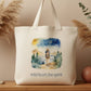 Wild Heart Free Spirit Tote Bag – Watercolour Female Walking in Nature